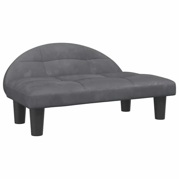 Maison Exclusive - Tummanharmaa koiran sänky 70x52x30 cm sametti mörkgrå