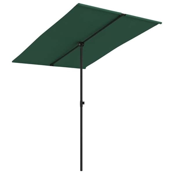 Maison Exclusive - Trädgårdsparasol med aluminiumstolpe 2x1,5 m Grön Grön