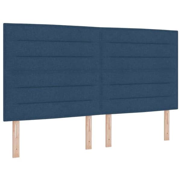 Maison Exclusive - Boxspring seng med madras Blå 180 x 200 cm Stof Blå