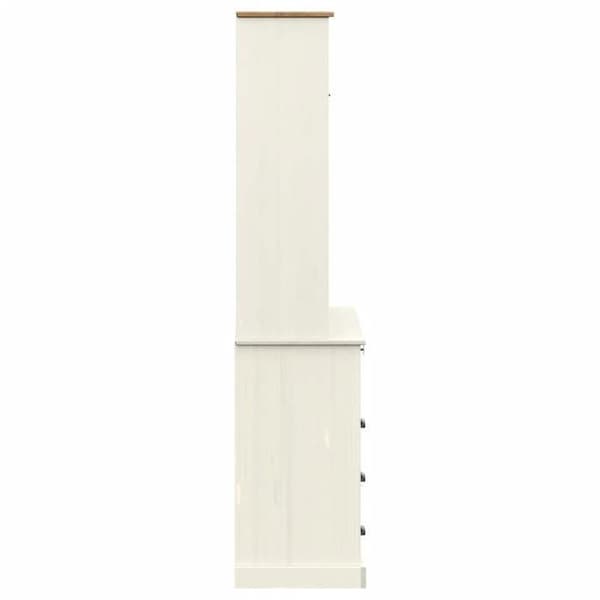 Maison Exclusive - Buffé hög VIGO vit 80x40x176 cm massiv furu