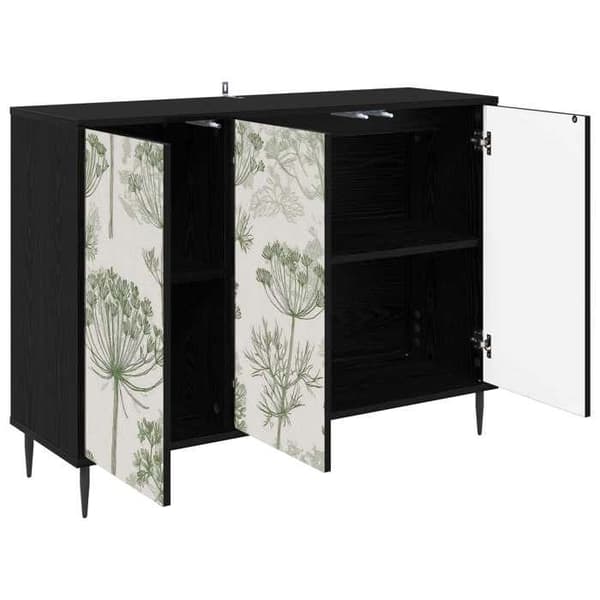 Maison Exclusive - Buffé GOTHA Svart ek 102 x 33 x 76 cm Ingenjörsträ
