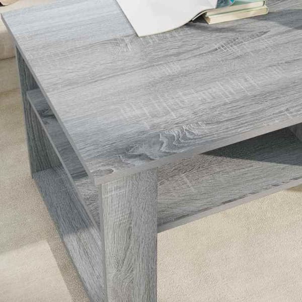 Bord - EKSKLUSIV HUS - 96 x 54 x 44 cm - Sonoma Grå - Ingeniørtræ - Rektangulær Gris Sonoma