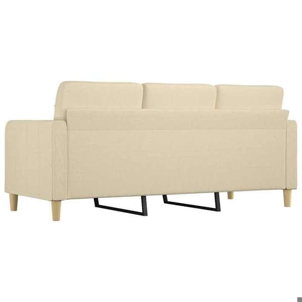 Maison Exclusive - Soffa 3-sits Creme 180 cm Tyg