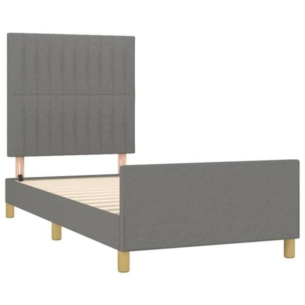 Maison Exclusive - Sengebund uden madras grå mørk 100x200 cm stof