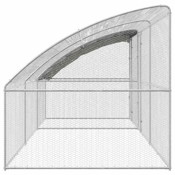 Maison Exclusive - Hønsebur med 2 døre 3 dele Sølv 600x200x200cm Silver