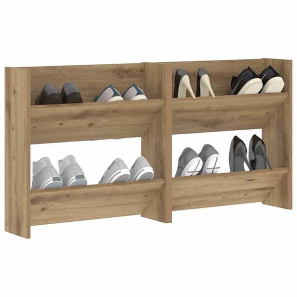 Maison Exclusive - Kengäteline 2 kpl 60 x 18 x 60 cm Tekninen puu
