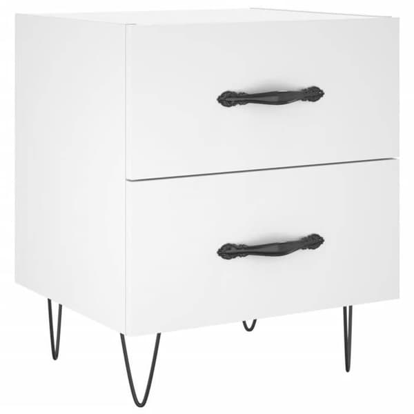 Maison Exclusive - Sängbord 2 st vit 40x35x47,5 cm ingenjörsträ Vit