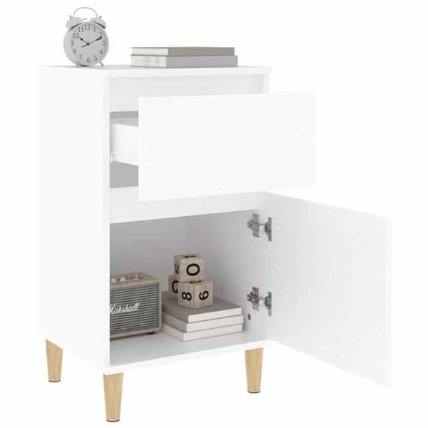 Maison Exclusive - Yöpöydät 2 kpl valkoinen 40x35x70 cm