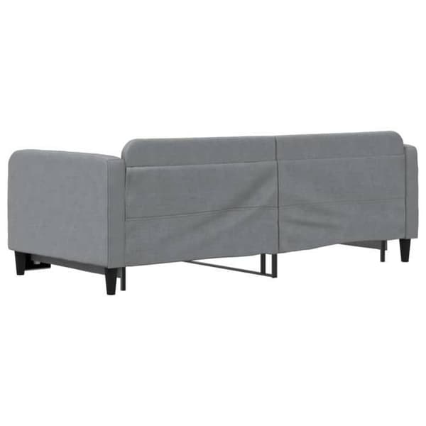 Maison Exclusive - Päivävuode, jossa on alavuode ilman patjaa, vaaleanharmaa 90x200 cm