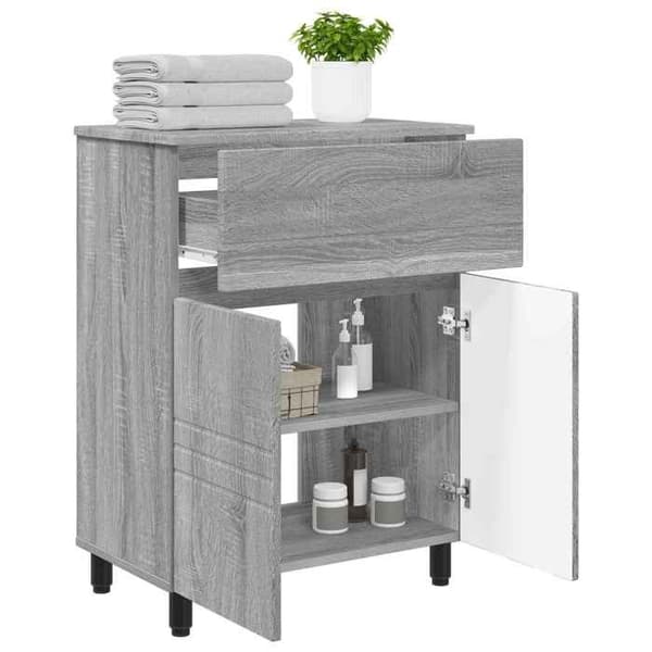 Maison Exclusive - Sonoma grå badeværelsesvaskeskab 60 x 35 x 80 cm