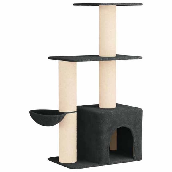 Maison Exclusive - Katte træ med sisal kløepæle Mørkegrå 133 cm