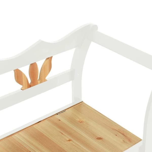 Maison Exclusive - Bänk Vit 107x45x75,5 cm Solid granträ Vit