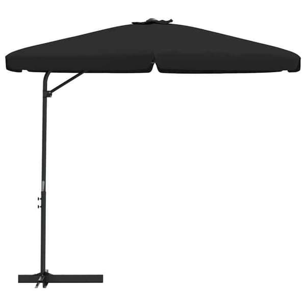 Maison Exclusive - Puutarhaparasi 300 cm mustalla teräspylväällä