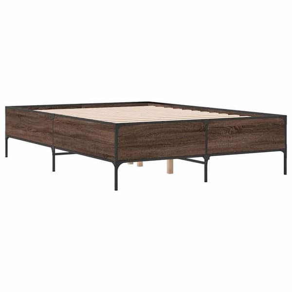 Maison Exclusive - Sengestel uden madras i brunt egetræ 140x200 cm