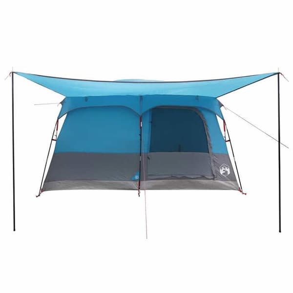 Familjetält - EXKLUSIVT HUS - 6 platser - Polyester - Blå - Fällbar, väderbeständig