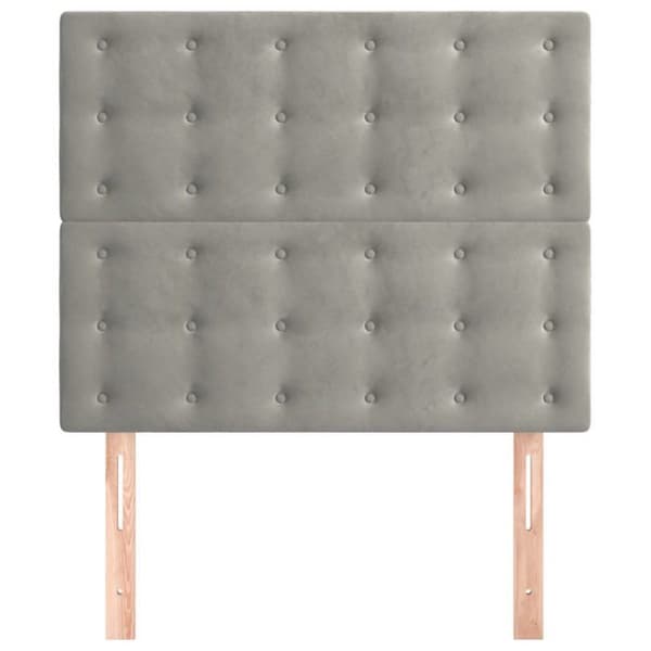 Maison Exclusive - Hovedgærde Lys Grå 90x5x118/128 cm Velour Ljusgrått
