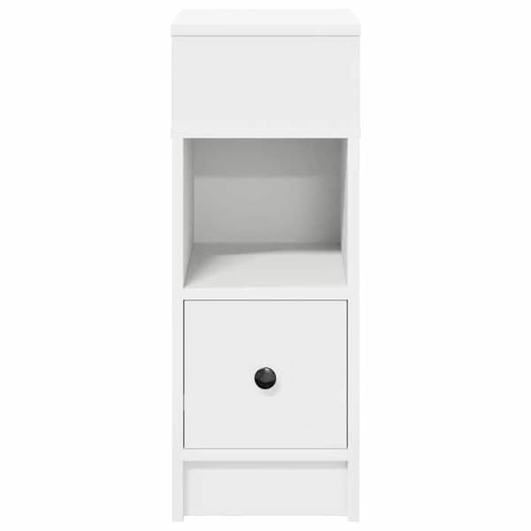 Maison Exclusive - Sängbord 2 st med låda vit 25x31x66 cm