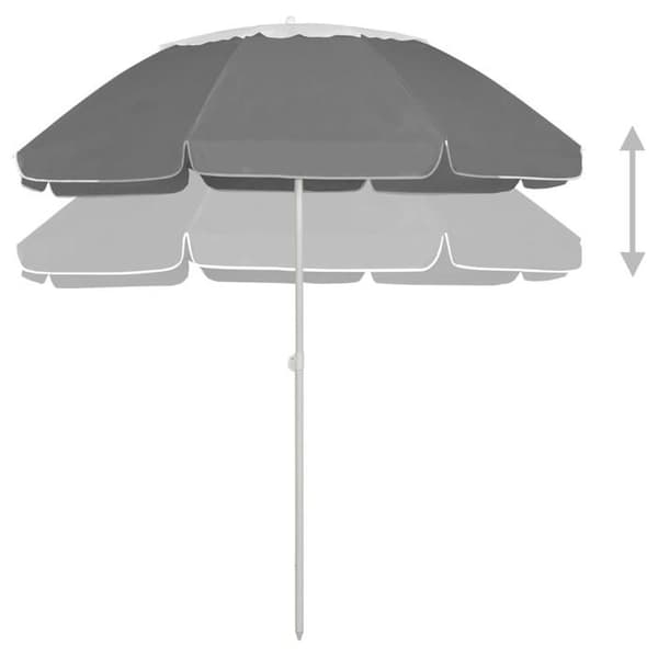 Maison Exclusive - Parasoll för strand anthracite 300 cm antracit