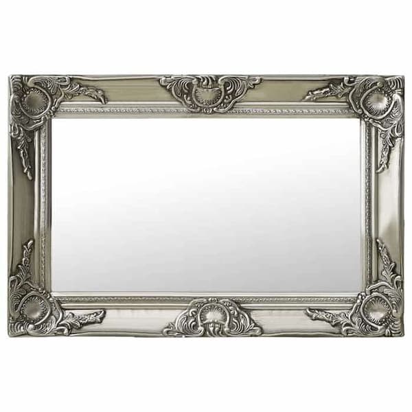 Maison Exclusive - Barockstil väggspegel 60x40 cm Silverfärgad