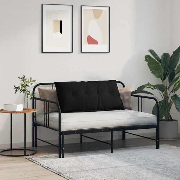 Rygpude - MAISON EXCLUSIVE - Moderne design - Sort - 100 x 50 cm - Mikrofiber Svart