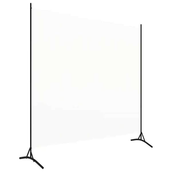 Paravent - MAISON EXCLUSIVE - 175x180 cm - Tyg 100% polyester - Stålstruktur - Vit Vit