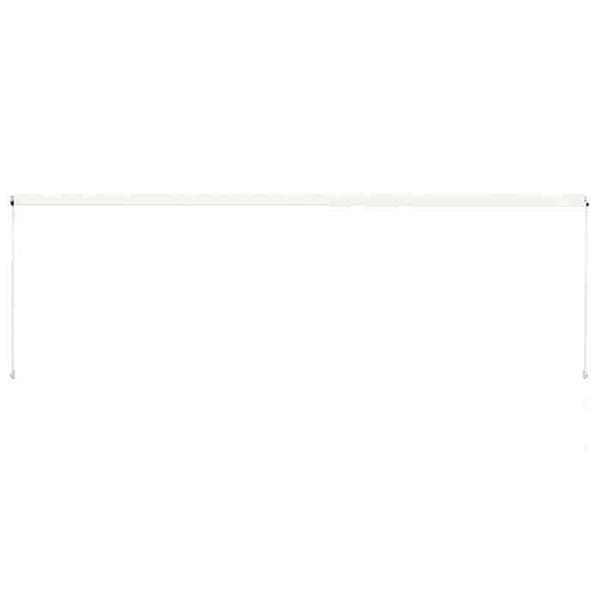 Fällbart tak - Exklusivt hus - 400 x 150 cm - Kräm - Stålram, polyesterduk 180 g/m² Grädde