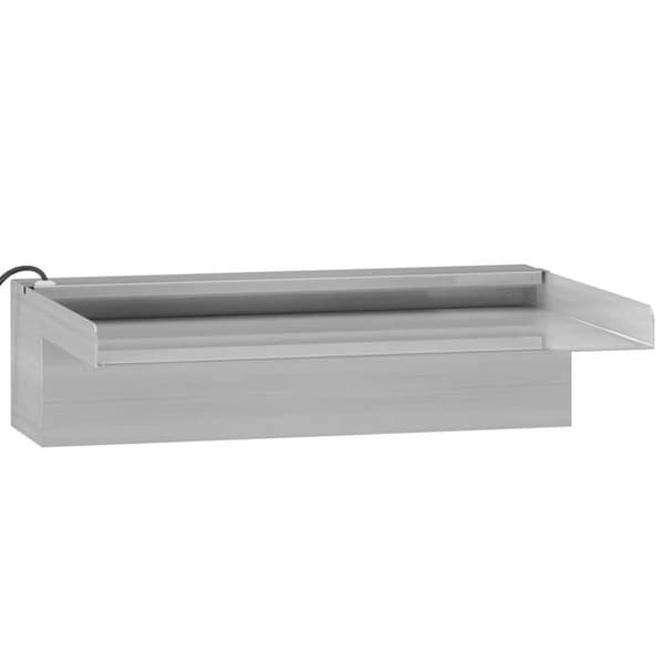 Maison Exclusive - Utlopp för vattenfall med RGB LED Rostfritt stål 30 cm Silver