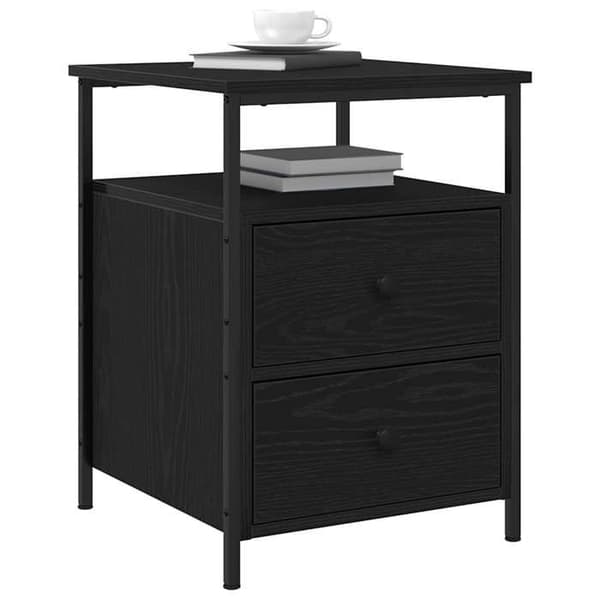 Maison Exclusive - Natbord Sort eg 34 x 35,5 x 50 cm