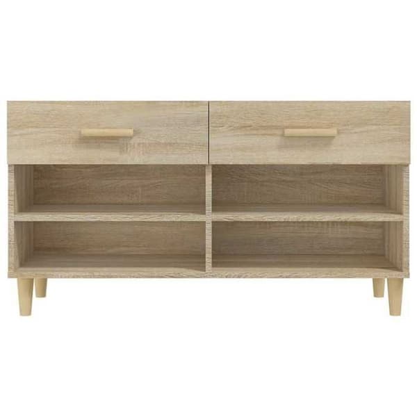 Maison Exclusive - Skoskåp Ek sonoma 102x35x55cm Ingenjörsträ