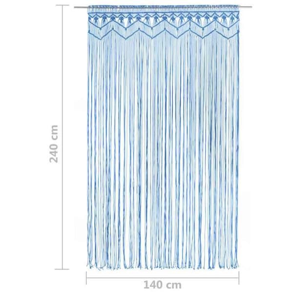Maison Exclusive - Makrameekangas Sininen 140x240 cm Puuvilla Blå