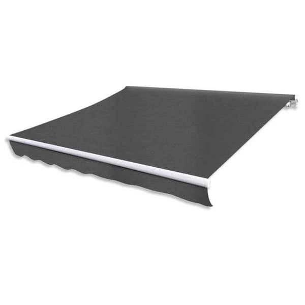 Fällbart tak - 300 cm - Förstärkt aluminiumram - PU-belagd polyesterduk - Antracit antracit
