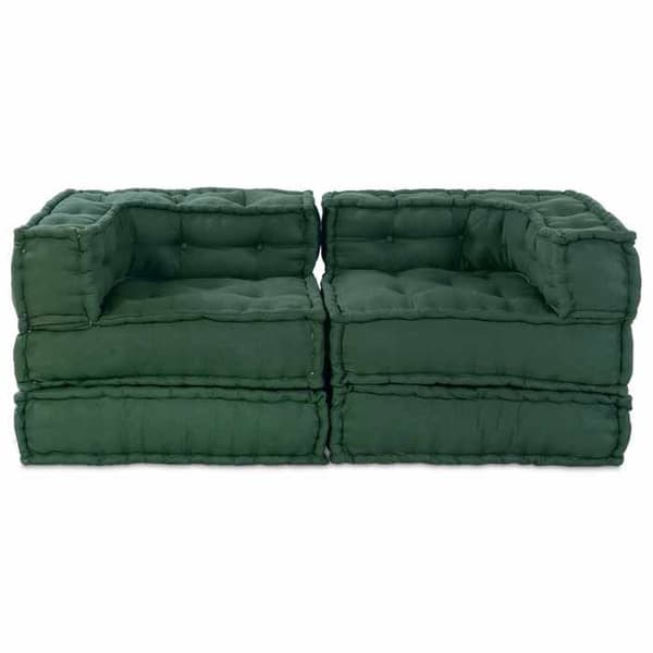 Maison Exclusive - Modulär soffenhet 2 pc Grön 140 x 70 x 56 cm