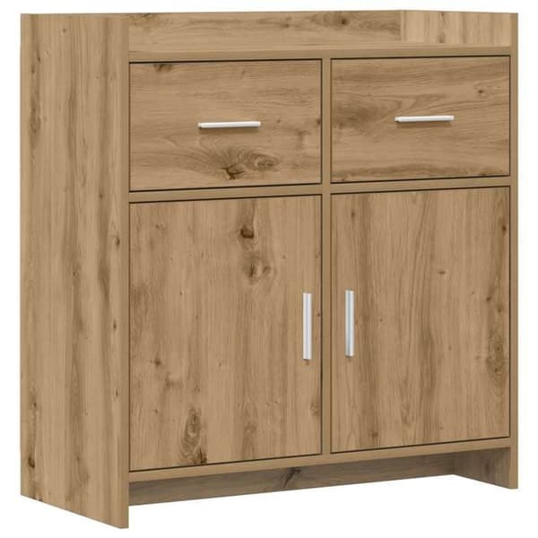 Maison Exclusive - Buffé Ek hantverk 75 x 36 x 80 cm Ingenjörsträ