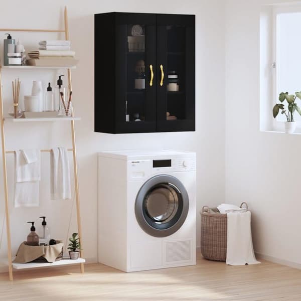 Maison Exclusive - Væghængt skab sort 69,5x34x90 cm Svart