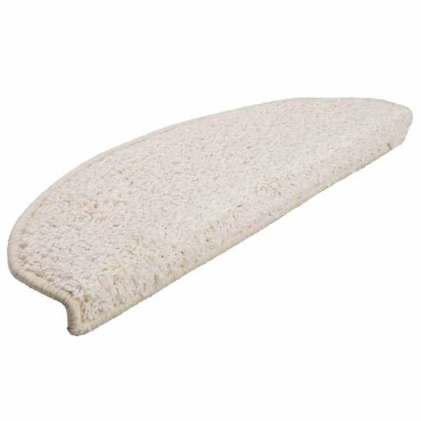 Maison Exclusive - Trappmatta 30 st 65x21x4 cm Vit Halvcirkelformad Stor