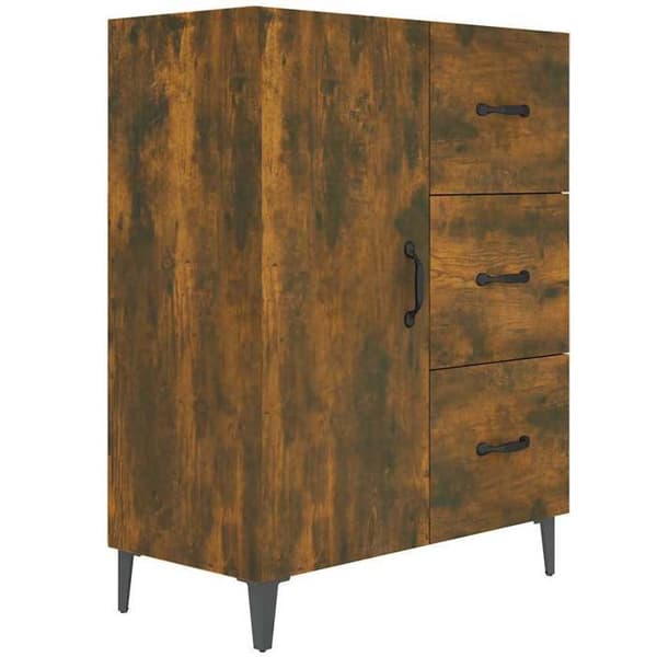 Maison Exclusive - Buffé i rökig ek 69,5x34x90 cm ingenjörsträ