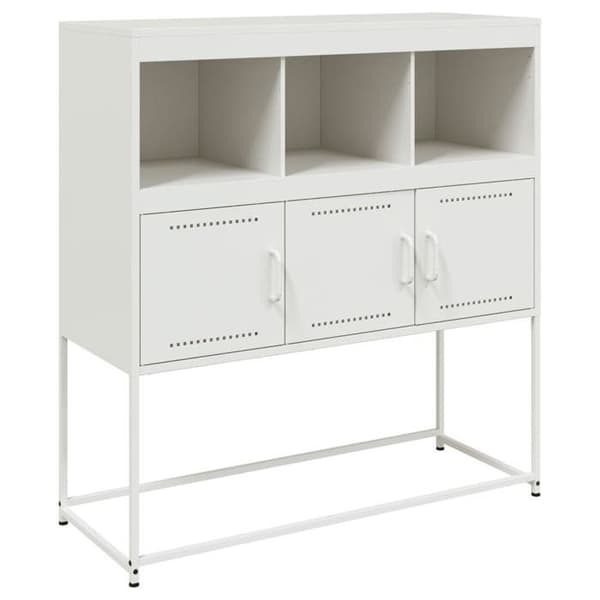 Maison Exclusive - Buffé vit 100,5x39x107 cm stål