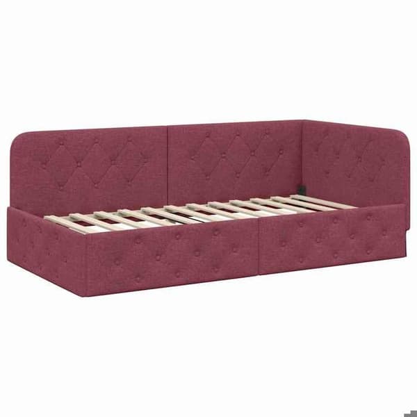 Maison Exclusive - Hörnsängram Bordeaux 100 x 200 cm tyg