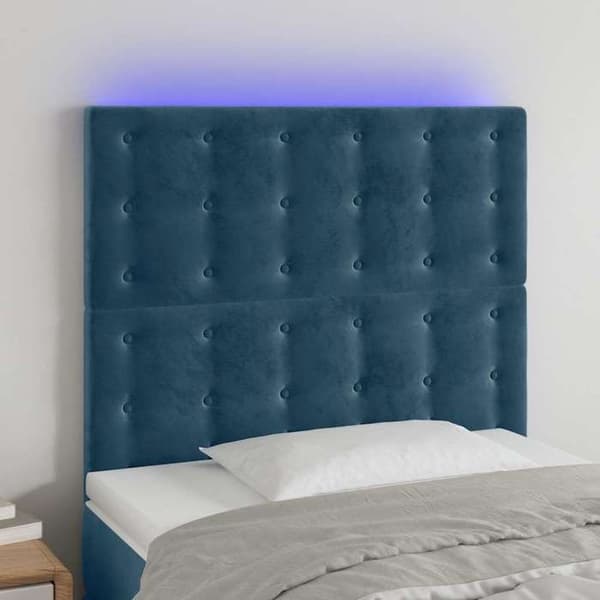 Maison Exclusive - Tummansininen LED-pääty 90x5x118/128 cm Sametti mörkblå