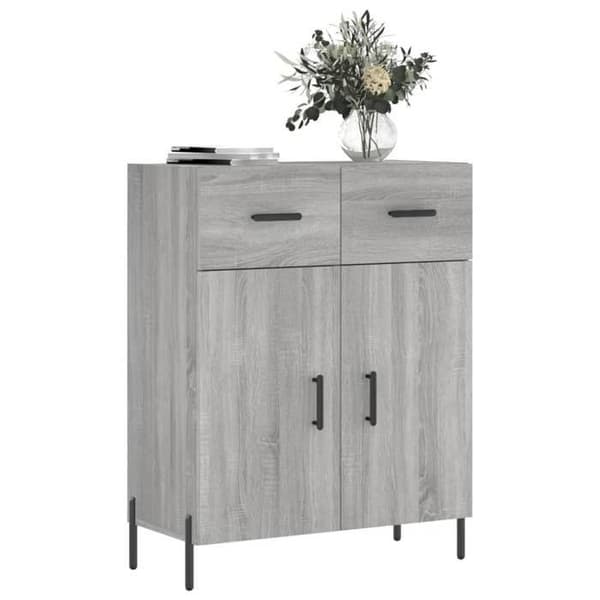 Maison Exclusive - Buffet Sonoma grå 69,5x34x90 cm ingeniørtræ sonoma grå