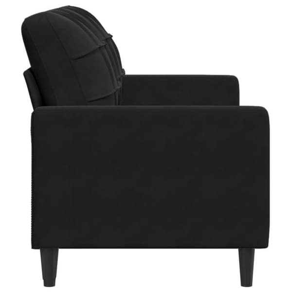 Maison Exclusive - Musta 2-paikkainen sohva 140 cm Sametti