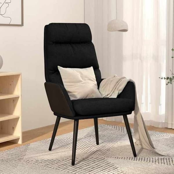 Maison Exclusive - Sort stof afslapningsstol