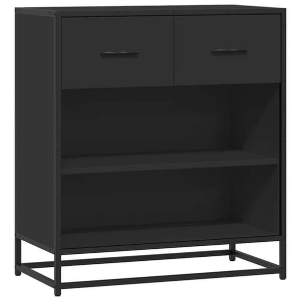 Maison Exclusive - Sort buffet 68x35x76 cm ingeniørtræ