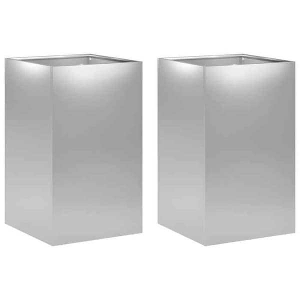 Maison Exclusive - Trädgårdskrukor 2 st Silver 40 x 40 x 50 cm