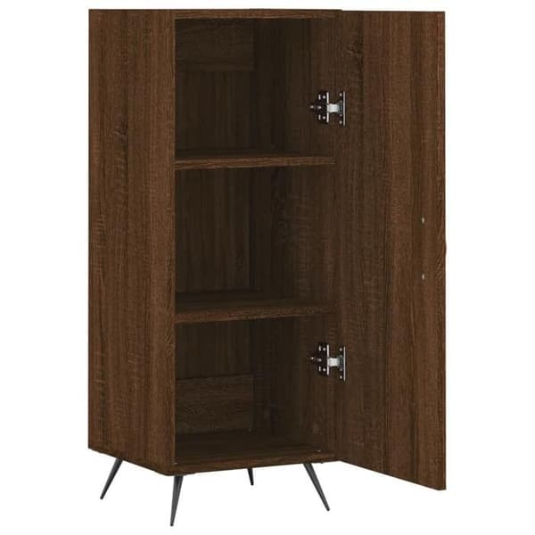 Maison Exclusive - Buffé Ek brun 34,5x34x90 cm Ingenjörsträ