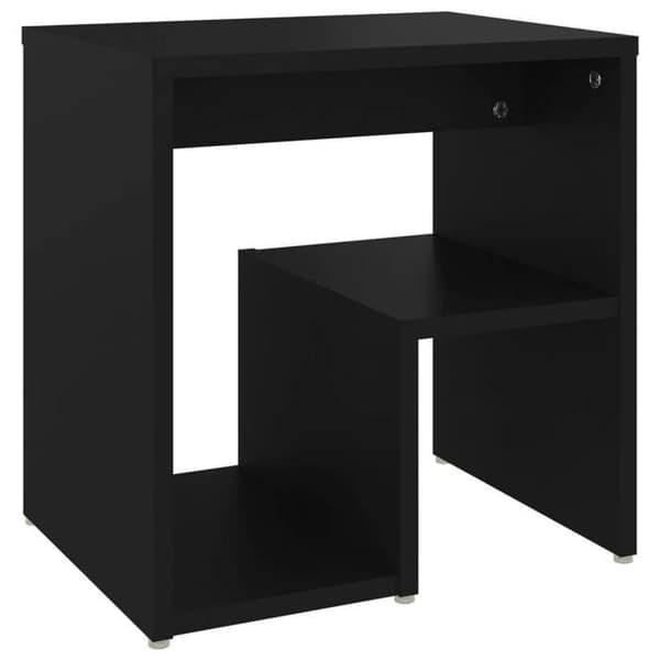 Maison Exclusive - Natborde 2 stk sort 40x30x40 cm ingeniørtræ Svart