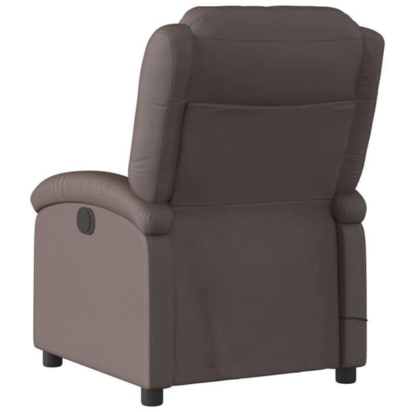 Maison Exclusive - Mørkebrun læder massage lænestol