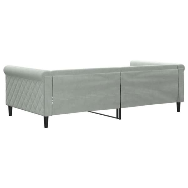 Maison Exclusive - Sängbänk utan madrass grå 100x200 cm sammet ljusgrått
