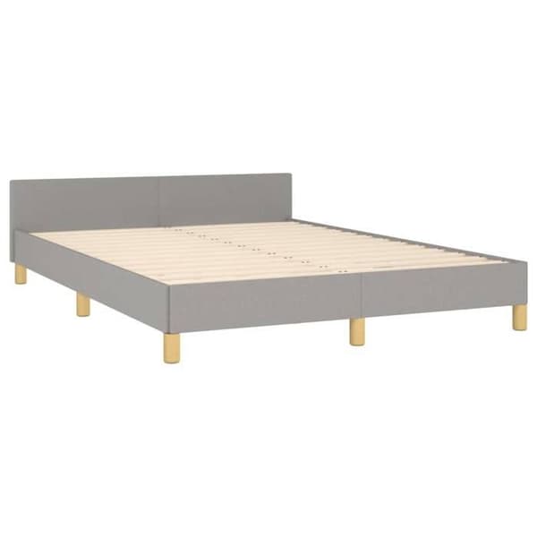 Maison Exclusive - Sengebund uden madras lys grå 140x200 cm stof