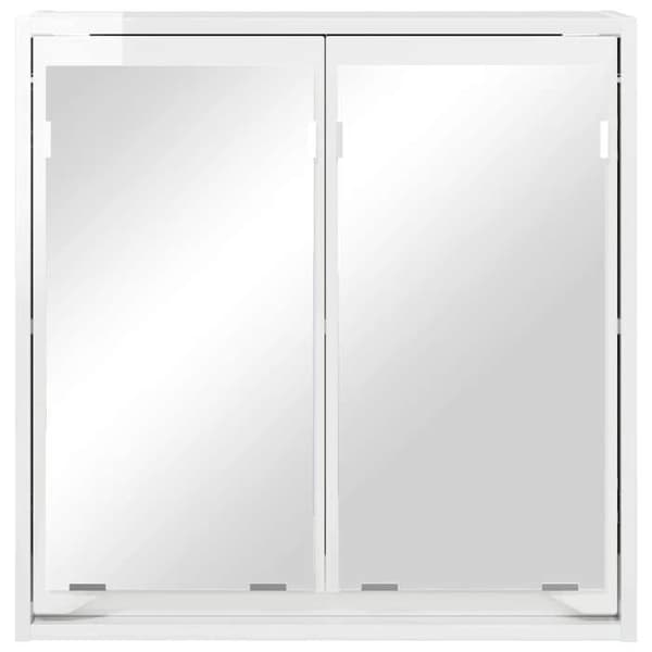 Maison Exclusive - Spegelskåp för badrum Vit glansig 60 x 20 x 60 cm